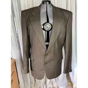 blazer 1980s pin striped tan brown